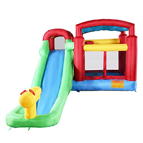 Costzon Inflatable Moonwalk Water Slide Pool Bounce House Jumper Bouncer Castle Without Blower